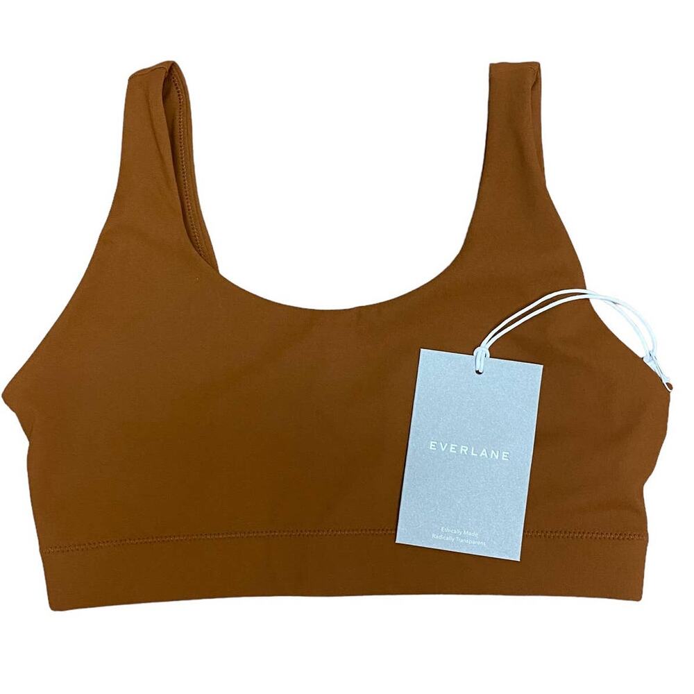 Everlane The Perform Sports Bra Women's XXS Amber Copper Stretch Pull-on